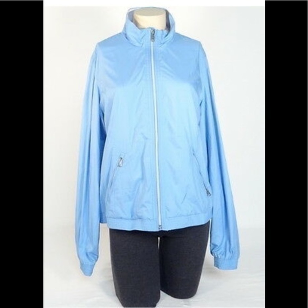 Lauren Ralph Lauren Active Sport Golf Blue Bomber Jacket Windbreaker Size XL